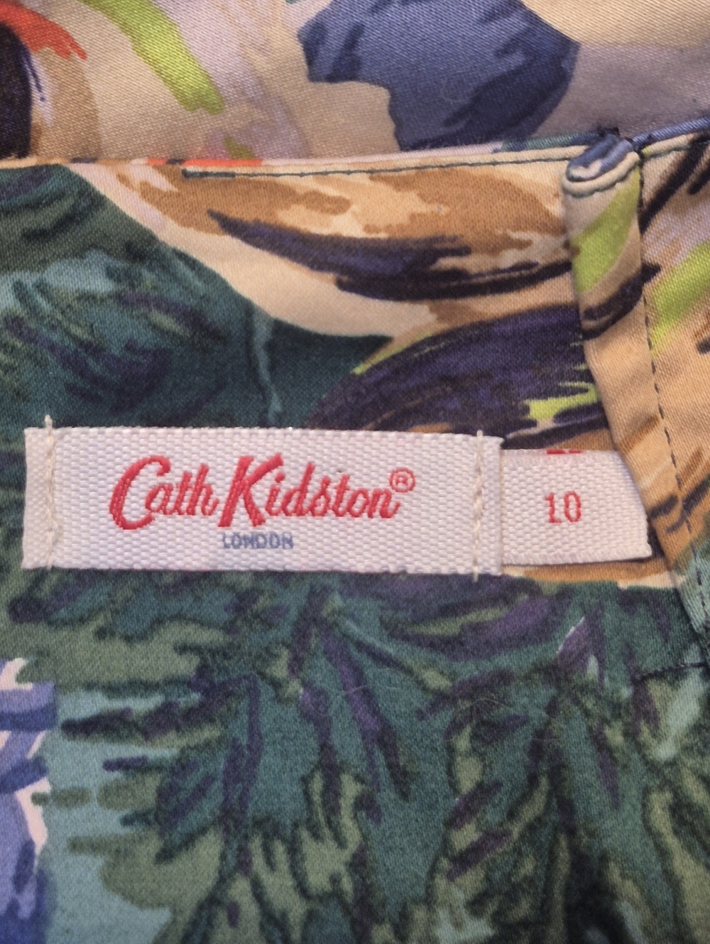 Cath Kidston London Floral Fit & Flare Dress Size 10 Cotton Pleated Garden Party - Picture 6 of 8